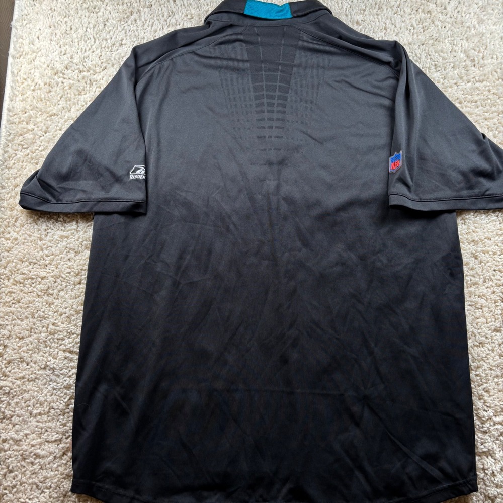 Vintage Reebok Mens Quarter Zip Polo XL Black Jacksonville Jaguars NFL 1094A 06 - Picture 7 of 7